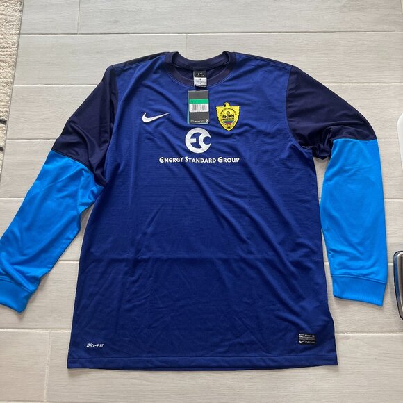 Nike Anzhi Makhachkala Mens LS Goalkeeper Player Issue Home Shirt 2013/14 XL - Picture 1 of 8